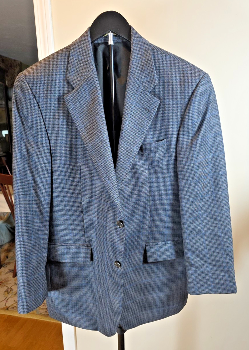 Lauren Ralph Lauren Men’s Blazer Sport Coat Jacket 40R Wool Navy Herringbone